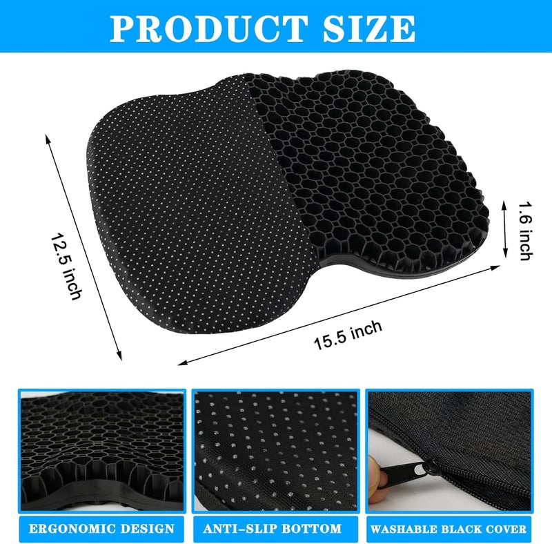 ECcandiedhaws Anti-Slip Kayak Seat Cushion, Thickened Waterproof Boat Kayak Canoe Rowing Dinghy Gel Seat Pad for Sit-in Inflatable Fishing Kayak Canoe Chair Accessories Equipment - Image 2